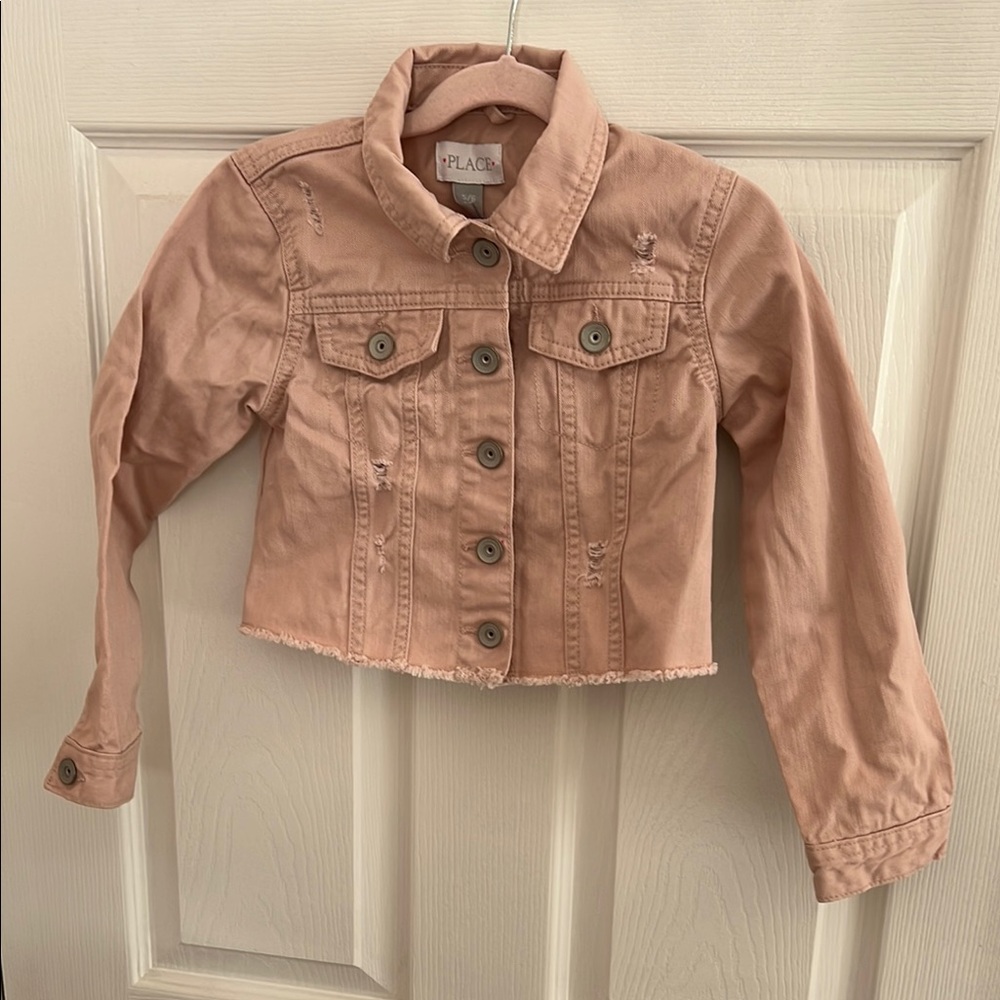 The Children's Place Pink Denim Jacket Small 5/6